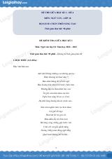 Đề thi giữa kì 1 Văn 10 Chân trời sáng tạo - Đề số 4